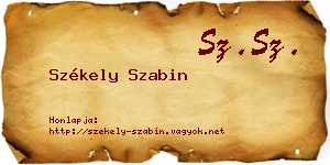 Székely Szabin névjegykártya